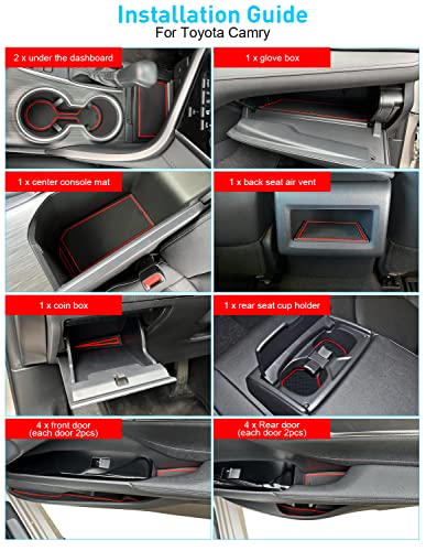 Insertos para portavasos Toyota Camry 2018-2024 16 piezas miniatura 4