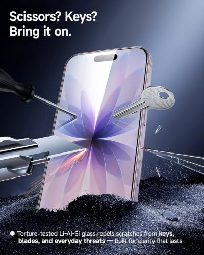 Image of SMARTDEVIL 3 Pack Screen Protector for iPhone 17 | Optical Clear 9H Tempered Glass, 2X Impact Resistance, Anti-Fingerprint Coating, SmartPull Box Bubble-Free Install