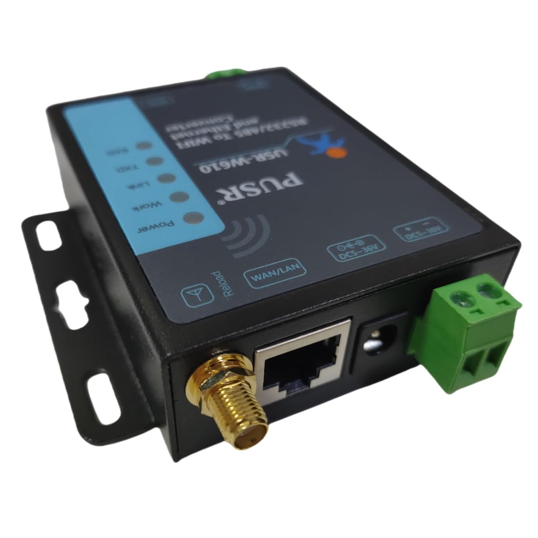 USR-W610 Convertisseur sans fil Serial to WiFi Ethernet Convertisseur RS485/RS232 WiFi Serial Server Support Modbus Gateway Réalisez des données série et paquet de données TCP/IP Transmission