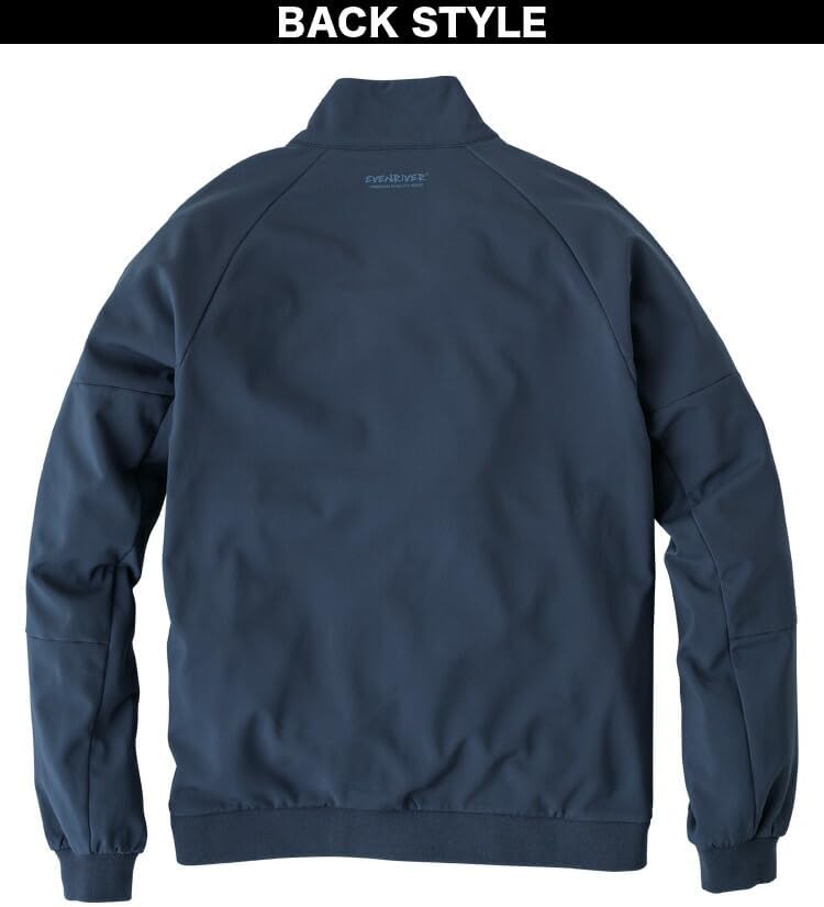 UNIFORM Evenriver ドライリテンション RIVER [武蔵野ユニフォーム] イーブンリバー クリンプドオーバージャケット R407 M～4L 軽防寒 抗菌 蓄熱 保温 静電気抑制 秋冬 R426 3L Evenriver ネイビー ME206