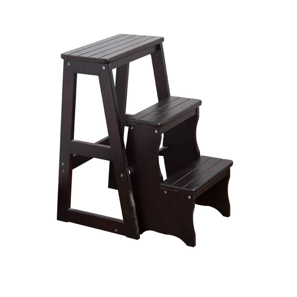 Cxvhsertwr Black Ladders For Home, Step Stool Three-Step Ladder(,36X56x64cm)