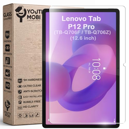 Image of Tempered Glass for Lenovo Tab P12 Pro 12.6 inch (TB-Q706F / TB-Q706Z) - 9H Hardness, Anti-Scratch, Anti-Fingerprint Screen Protector