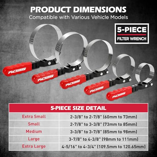 SEDI 10-Piece Oil Filter Wrench Set