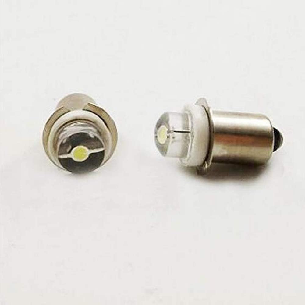 5x P13.5S 3V 4.5V 6V 0.5W 0.75W 6000k White LED Light Bulb Torch Headlight Mini Head Lamp Flashlight (5-Pack)