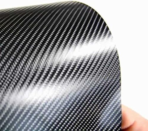 Miniatura 4 de Calcomanía para envolver de vinilo de fibra de carbono negro 4D con liberación de burbujas de aire, antiarrugas de 108 x 60 pulgadas, 9 × 5 pies
