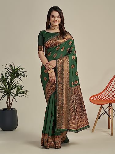 Image of Avantika Fashion Women's Kanjivaram Soft Silk Banarasi Sarees With Blouse Piece