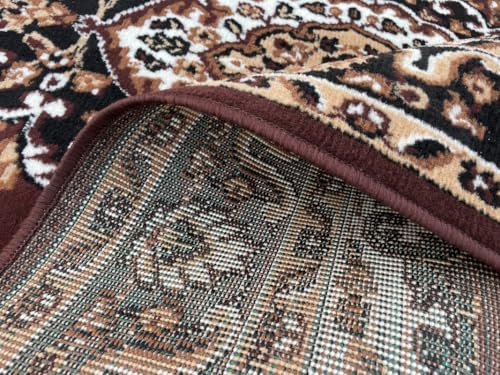 Image of TTC THREAD & TEXTURE CARPET Traditional Comfort: Power-Loomed Carpets for Living Room- Every Space Area Rug Color Brown Size 6x8 Feet (180x235cm)