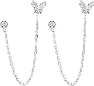 Orecchini pendenti a forma di farfalla in argento sterling - pendenti