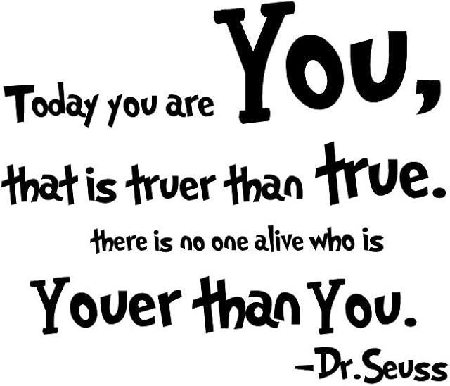 Lchen Wall Sticker Wall Decals PVC Home Decor Removable (You are You)