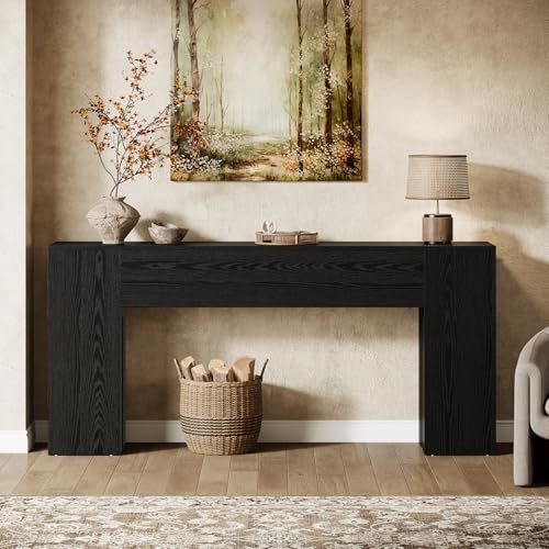 Image of Tribesigns 71-Inch Long Console Table for Entryway, Farmhouse Sofa Console Behind Couch, Entry Table for Hallway, Foyer, Living Room, Black