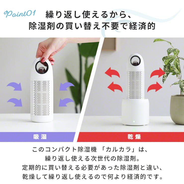♥ 新品　スリーアール コンパクト 　除湿機 　カルカラ コンパクト除湿機 カルカラ 3R-JST01 | スリーアール
