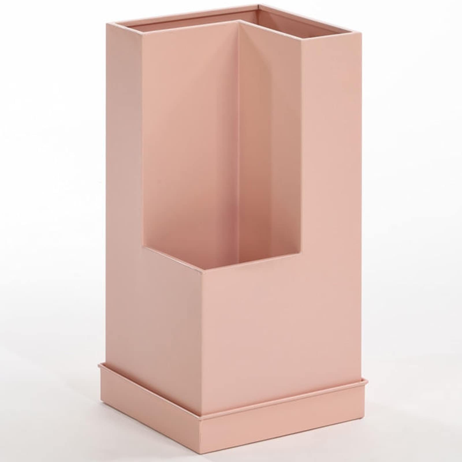 TYUHDUYUR Geometric Modern Metal Freestanding Umbrella Holder Stand Storage Rack, for Entryway, Office, Stable, Removable Drip Tray (Color : Gold) (Pink )