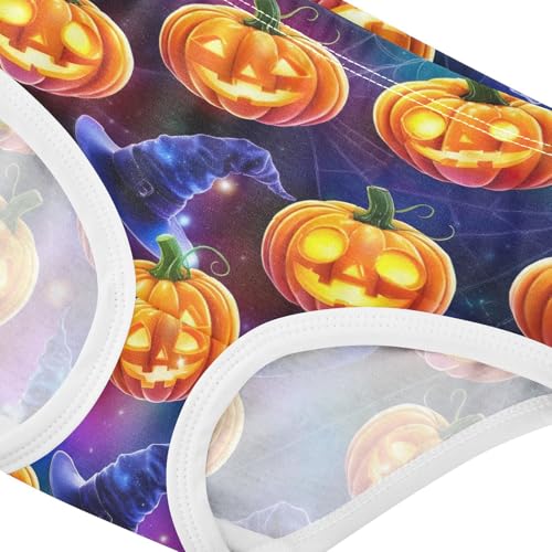 Joisal Fun Girls Underwear Toddlers 2t Cotton Panties Little Girl Halloween Pumpkins Purple Cap Kids Undies Briefs4