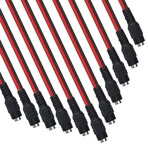 WMYCONGCONG 20 Stück DC Power Pigtail Kabel Buchse 10in 2.1x5.5mm 22 AWG für CCTV DVR Kamera