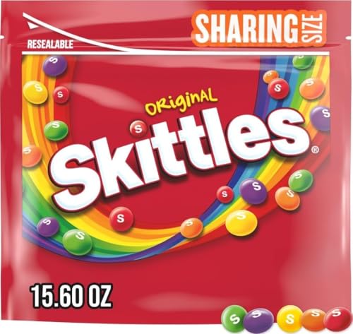 SKITTLES Sharing Size Chewy Fruit Bulk Candy, Original, 15.6 oz Bag