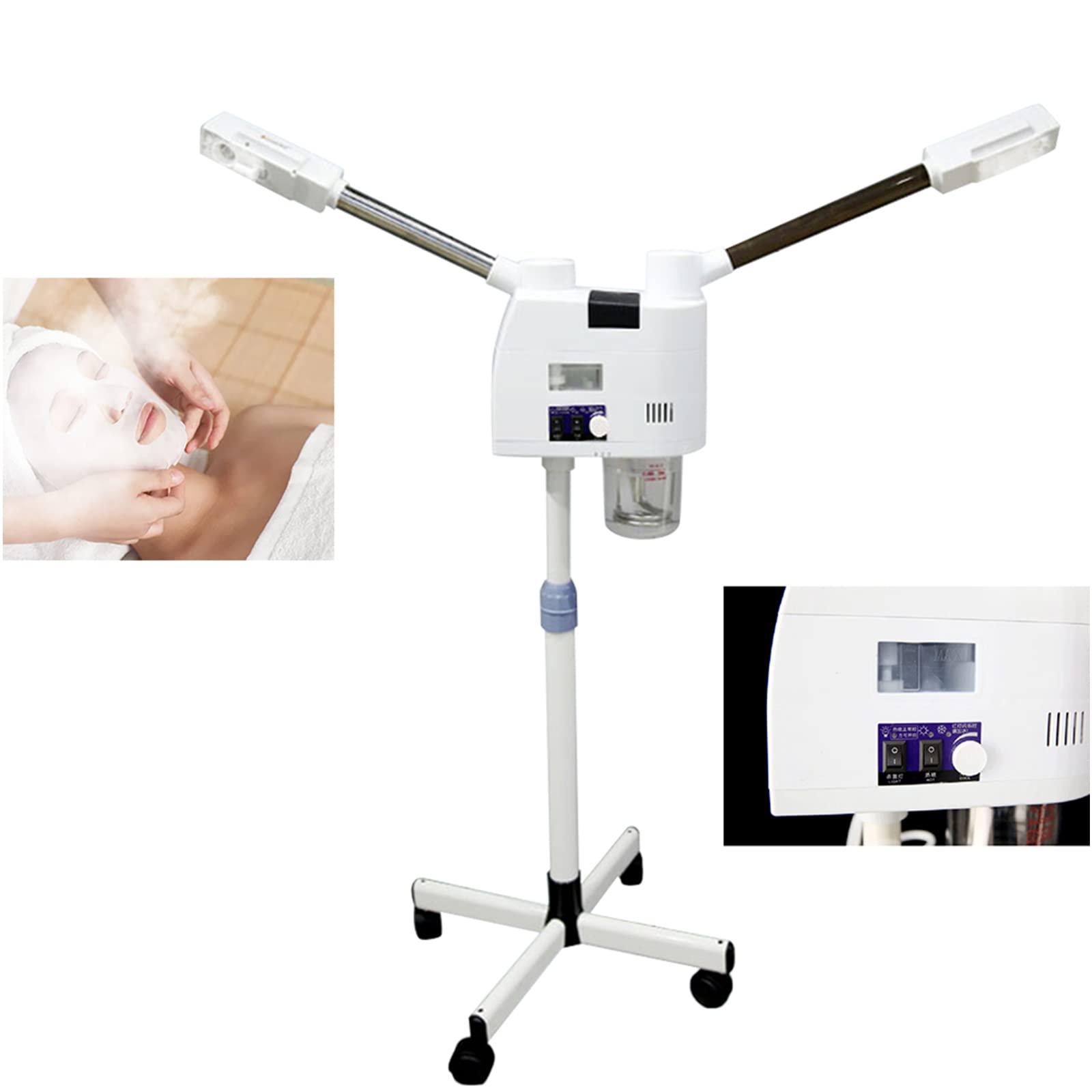 Vaporizzatore Sauna facciale 2 in 1 Vapozon caldo e freddo Vaporizzatore ozono Sauna facciale Apparecchio a vapore Sauna facciale Macchina Sauna facciale Vaporizzatore