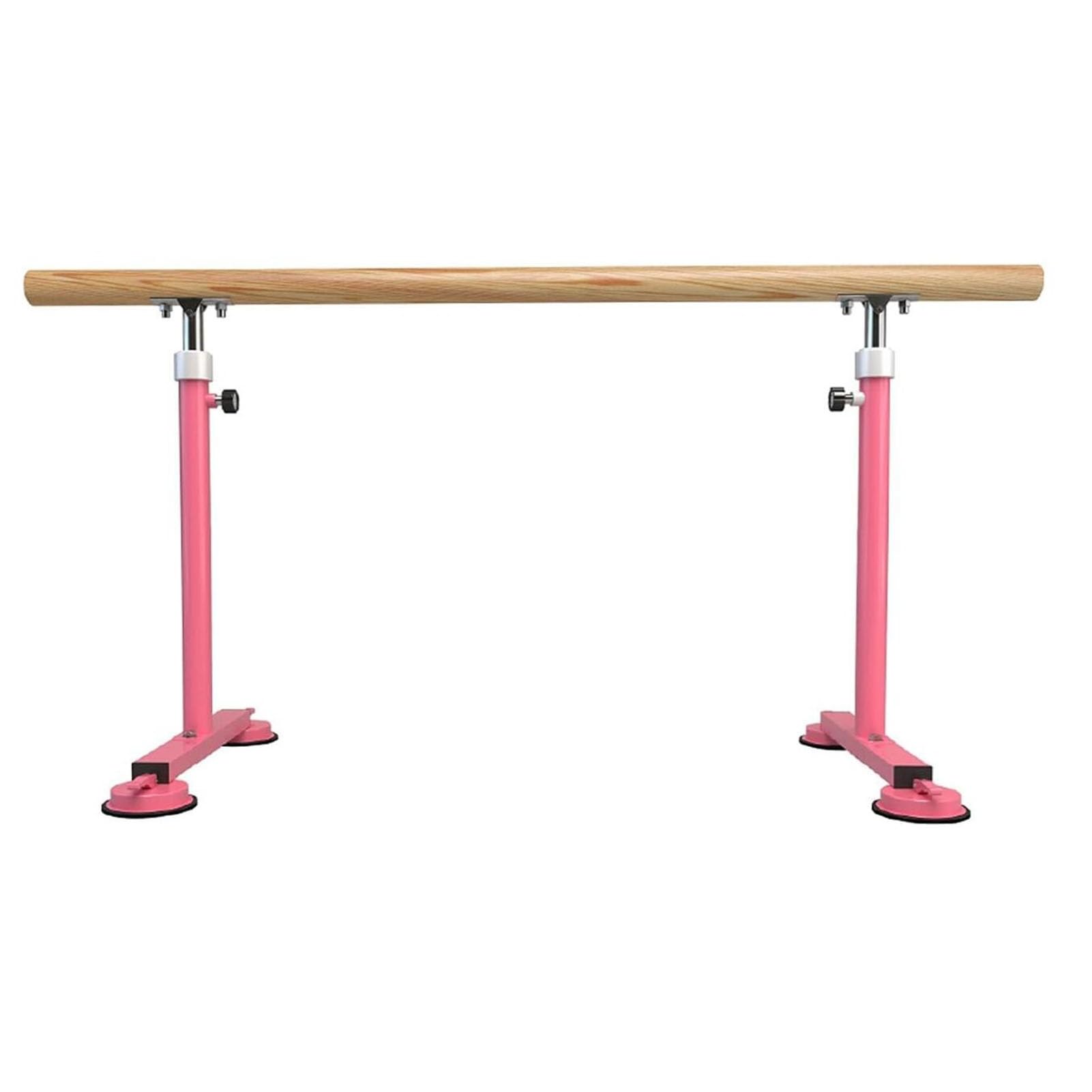 NGDFGR Ballet Barre Stick, Height-Adjustable 80-120Cm Dance Pole, Freestanding Portable Ballet Bar Pole For Kids And Adults Exercise,Pink-100cm