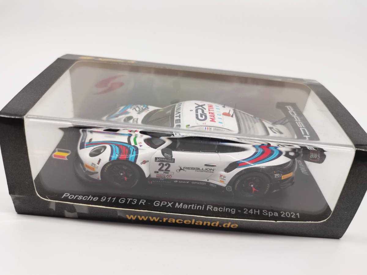 Amazon | Spark 1/43 ミニカー 911 GT3 R GPX Martini Racing 24H Spa