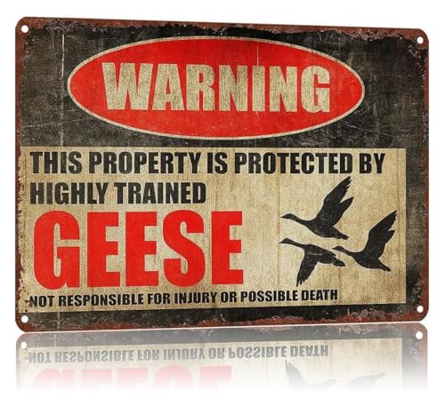 Generic Rust Proof Aluminum Metal Sign Vintage Style High Definition Print Goose Theme Art Outdoor Indoor Decor For Porch Shed 8