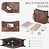 Kasgo Sac Bandoulière Femme, Élégant Antivol Sac à Main Femmes Bandoulière en Cuir PU Poches Multiples Sac Besace Femme avec 2 Sangles Amovibles et Réglables pour Voyage Travail Quotidien Marron #2