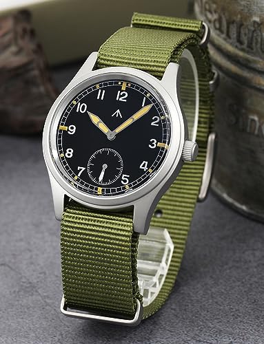 Image of TACTICAL FROG Militado D12 Military Mens Watch VD78 Quartz Sapphire Crystal C3 Super Luminous 36mm Dial Military-Style Dress Watches, 100M Waterproof