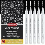 PANDAFLY White Gel Pens, 1 mm Extra Fine Point Gel...