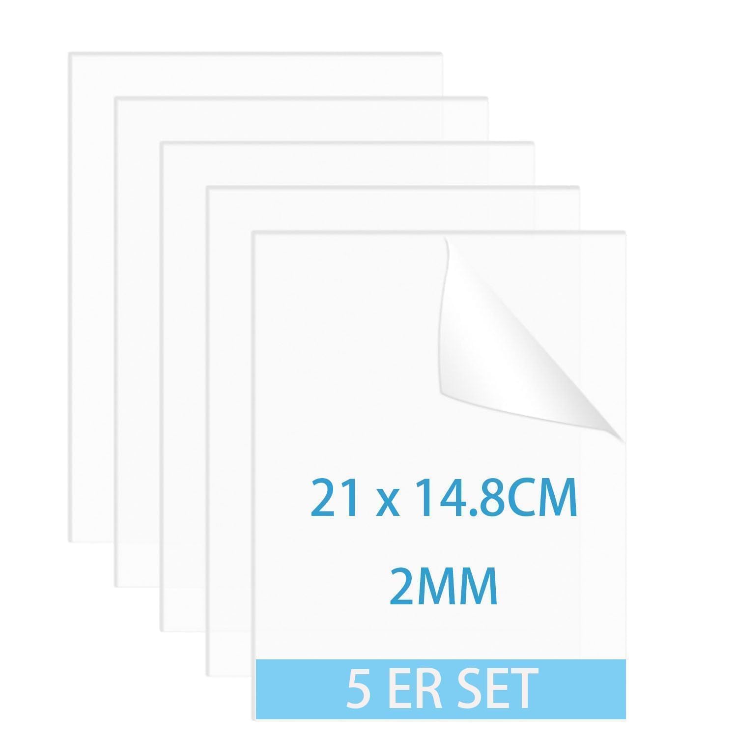 DARENYI 5 Pezzi Lastre Plexiglass 2mm Fogli Acrilici In - 2
