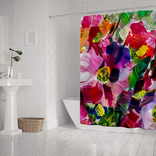 Rideau de douche fleurs CHEHONG en polyester imperméable - 150x180 cm - 3