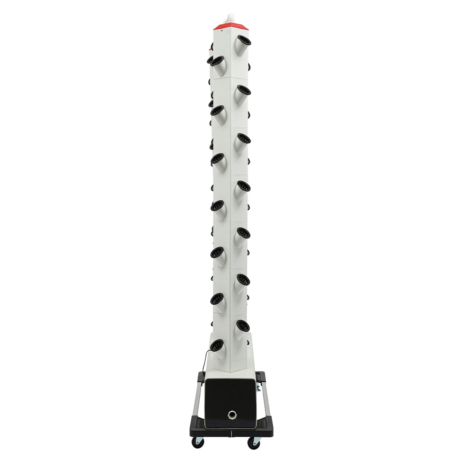 Sistema hidropónico de 56 agujeros, kit de cultivo hidropónico con bomba de agua, sistema de cultivo hidropónico interior/exterior con ruedas, esponja de cultivo, bandejas de siembra,