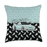 JDM Kawaii S14 240sx Baka Shark Chibi Graphic Throw Pillow