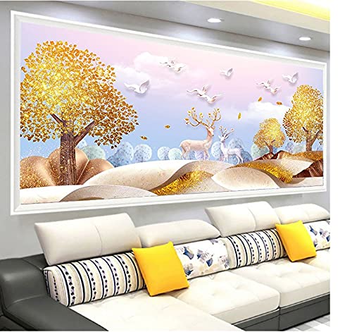 Diamond painting complet arbre de fortune 60x120cm pour salon