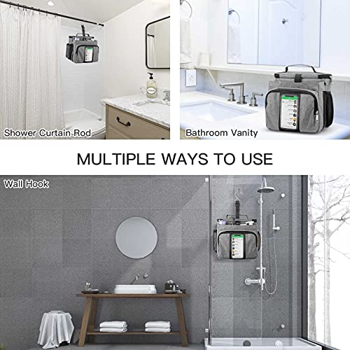 Bukere Shower Caddy Tote Bag, Portable Shower Caddy For College Dorm Travel, Separate Compartment, Large Capacity, Quick Dry Mesh Base, Hanging Toiletry Bath Bag For Student, Gym, Camp, Women Men #TOP5