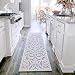My Texas House by Orian Indoor/Outdoor Lady Bird Runner, 1'11" x 7'6", Natural/Grey