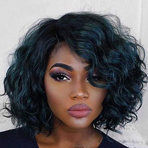 9A Short Lace Front Human Hair Wigs Brazilian Natural Wave Remy Full Lace Human Hair Wigs Virgin Bob Wigs For Black Women Pre Plucked with Baby Hair (Lace Front Wig 10)