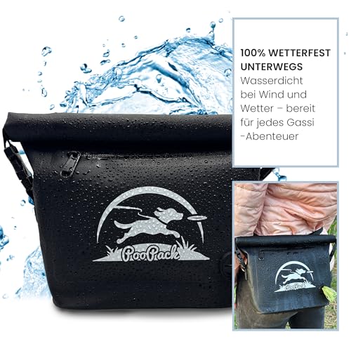 Taleas Leckerlitasche für Hunde – Wasserfeste Gassi Tasche mit geruchsdichtem Kotbeutel-Fach – Hundetraining Tasche zum Umhängen oder als Gürteltasche – Futterbeutel & Leckerlibeutel für unterwegs