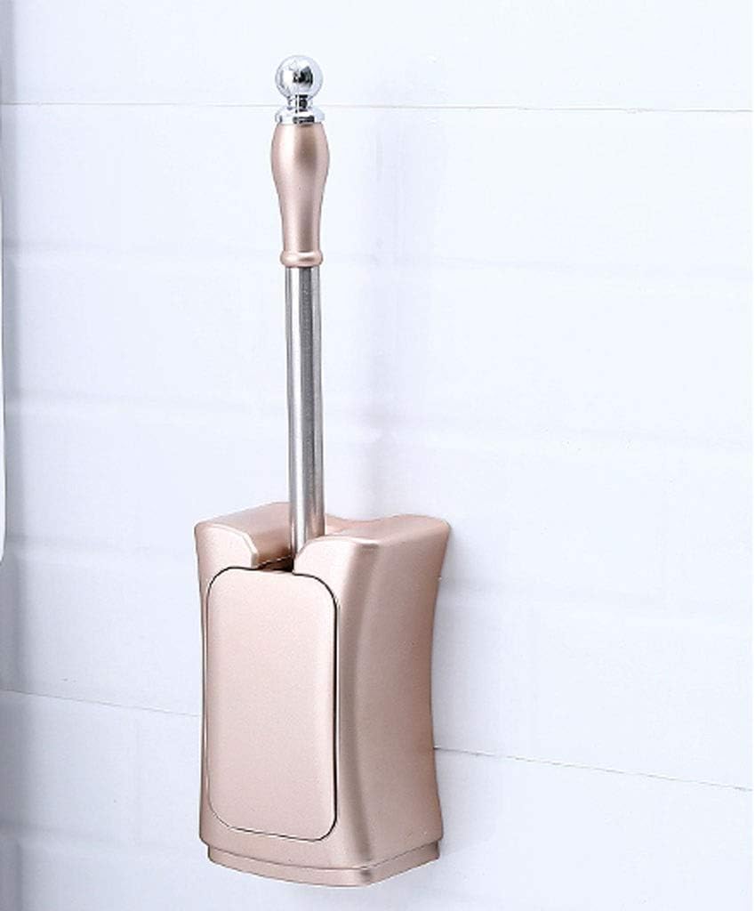 JSEIAJB Bathroom Cleaning Assistant Thickened Toilet Brush Wall Suction-Free Long Handle Deodorant Box(Gray)