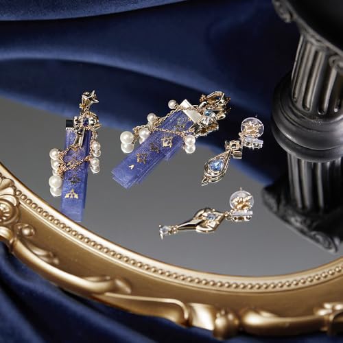 GENSHIN IMPACT Furina Impression Series - Asymmetrical Earrings&Ribbon & Pearl Chain Clip-On Earrings3