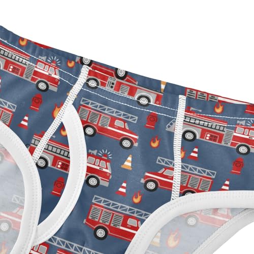 Boys' Exclusive Briefs Toddler Underwear 95% Combed Cotton Boxerbriefs 2T Fire Truck Pattern Cars 104