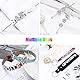 Yiwong 26 Strass-Accessoire-Buchstaben, Kleine Strass-Accessoires: Krone, Stern, Volles Herz, Hohles Herz, Blume & Totenkopf