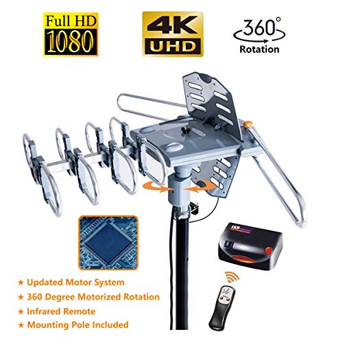 Antenne TNT extérieure 150 miles avec télécommande et support de fixation inclus - 2