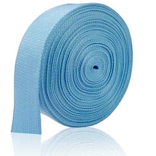 ZHFMILY Lake Blue 1 1/2 inch(38mm) Polyprorylene Webbing Straps 12 Yards Flat Wide Belting Webbing Handle Canvas Straps for Bags-Lawn Chair-Pet Collars-DIY Crafts #281