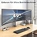 Monitor Halterung 1 Monitore für 17-49 Zoll - Vertikale Bildschirmhalterung Höhenverstellbar mit 20 kg, Neigbar Schwenkbar Drehungbar, VESA 75/100 mm, Schwarz
