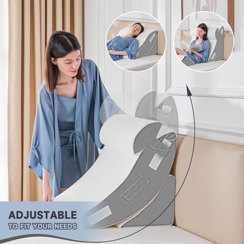 Yojoker 4Pcs Orthopedic Bed Wedge Pillow Set For Sleeping thumb #5