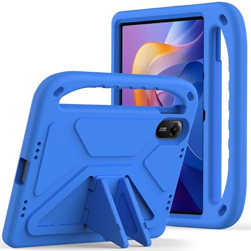 Custodia per bambini per Xiaomi Redmi Pad 2 2025 schiuma EVA leggera antiurto Duarable copertura per tablet con maniglia stand custodia per Firendly 11 pollici blu
