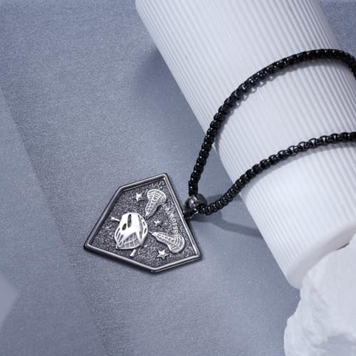 Lacrosse Necklace S925 Sterling Silver Lacrosse Gifts Religion Jewelry Gifts for Men Women3