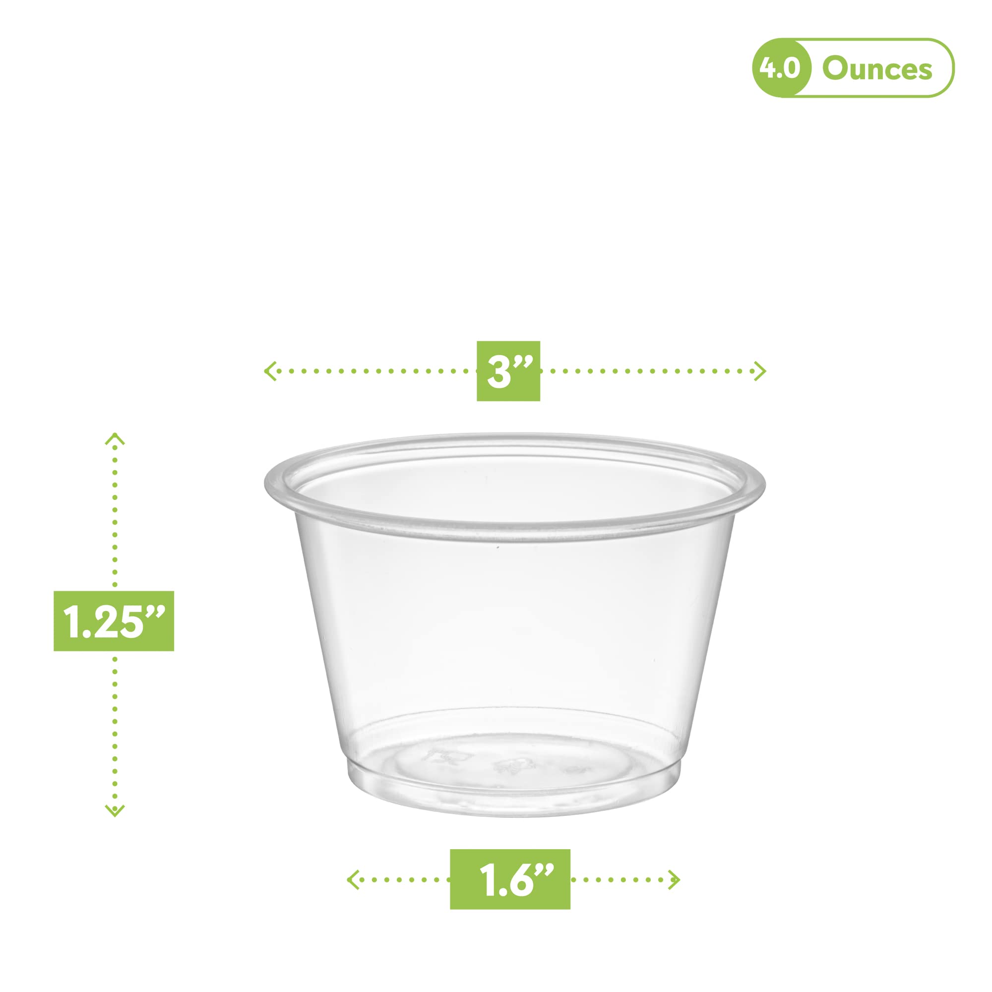 {113.4 g, 200 filiżanek} Przezroczyste plastikowe kubki porcyjne bez pokrywki, małe mini pojemniki do kontroli porcji, zastrzyków galaretki, przygotowywania posiłków, kubków do sosów, szlamu,