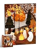 PieceRelax Puzzle Cuadro para Adultos - Katherine Blower - Autumn Bonfire | 366 Piezas | Arte DIY Relajante | Decoración de Pared para Salón o Dormitorio [HN1474]