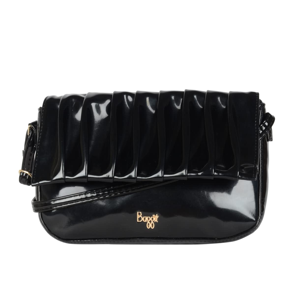 Baggit Women Black Saddle Sling Bag Xs Size | Ladies Stylish Casual Cross Body Purse Handbag (B0BN8HQFQ7) Amazon Price History, Amazon Price Tracker