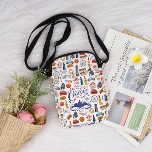 Lywjyb Birdgot Chicago Travel Souvenirs Crossbody Bag Chicago Lover Gift Chicago City Themed Gift Chicago Vacation Gift4