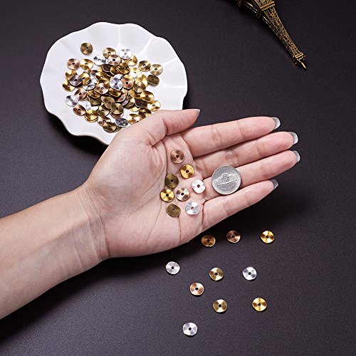 Kissitty About 420Pcs/Bag Tibetan 4 Colors Wavy Disc Beads 10X1Mm Flat Round Twist Spacers #TOP6